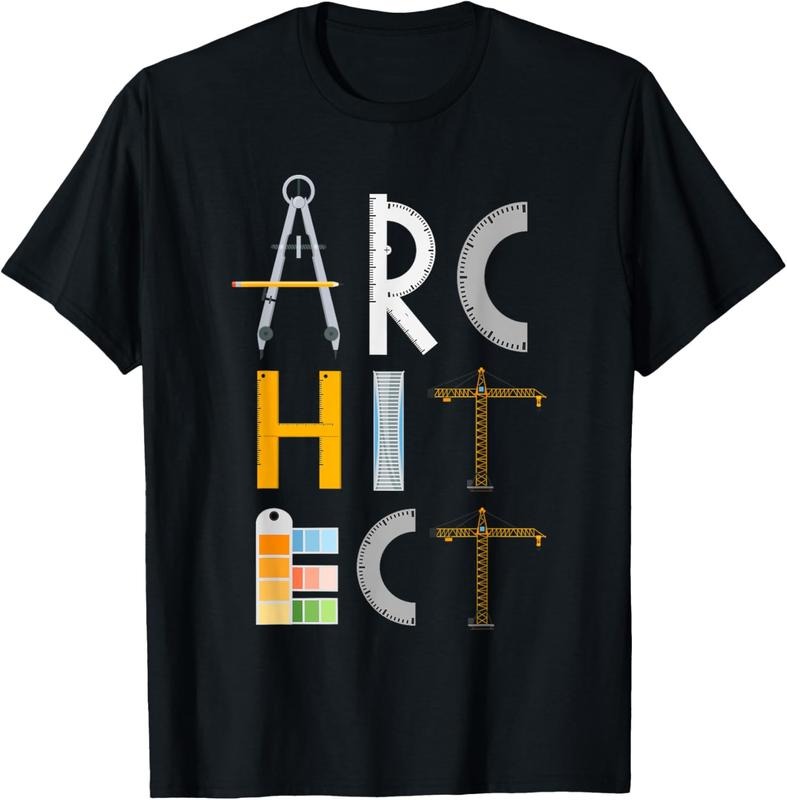 100% Cotton Architect Tshirt Gifts Architecture Students Men Women T-Shirt
