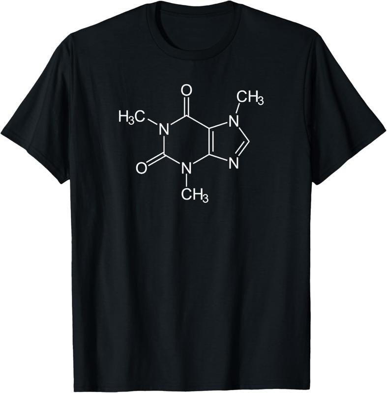 100% Cotton Caffeine Molecule Coffee Lovers T-Shirt T-Shirt