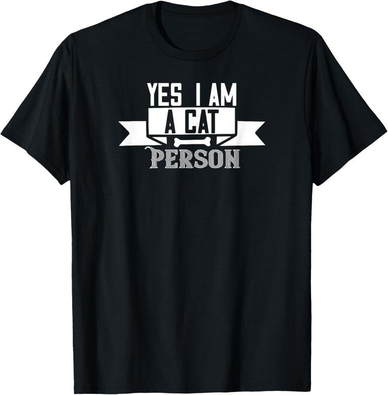 100% Cotton Cat Lover Funny - Yes I Am A Cat Person T-Shirt