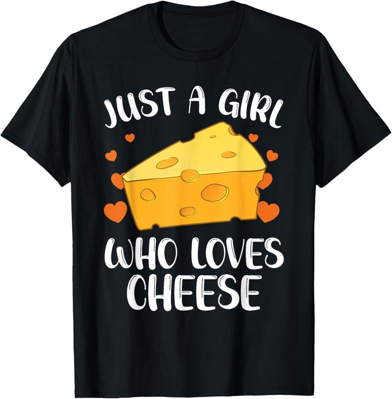 100% Cotton Cool Cheese For Girls Women Cheese Lovers Cottage Mozzarella T-Shirt