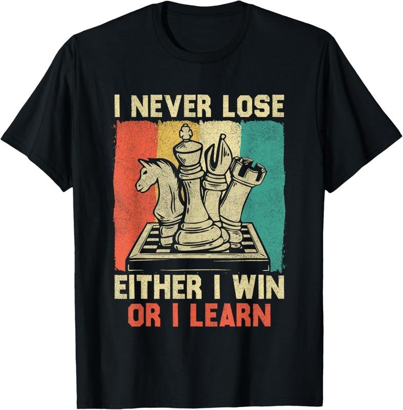 100% Cotton Cool Chess Piece Lovers Teen Boys Gifts For Chess Players T-Shirt