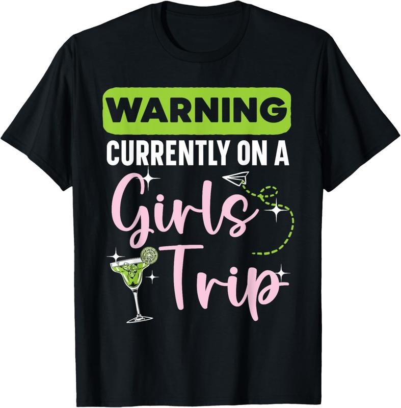 100% Cotton Currently On A Girls Trip Travel Traveler Summer Getaway T-Shirt