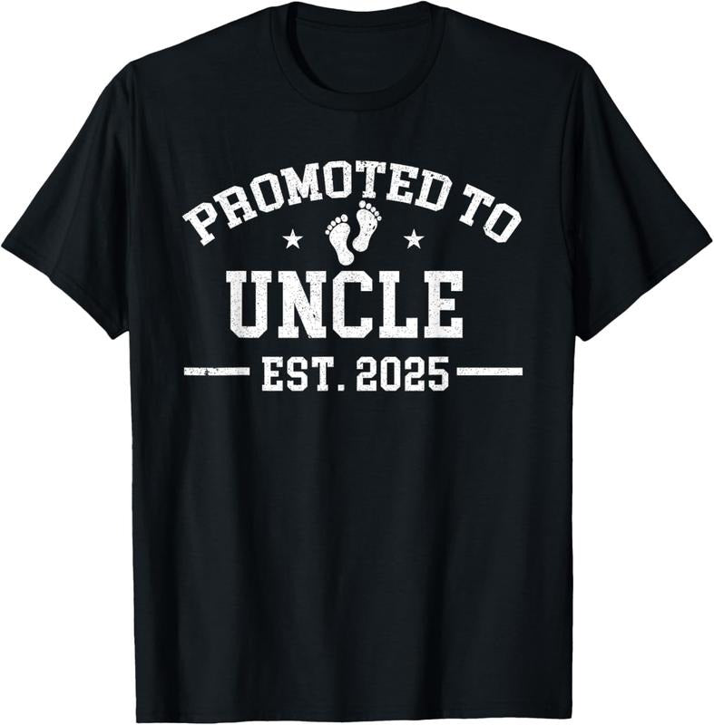 100% Cotton Gifts First Time Uncle 2025 T-Shirtstyle{n002}2