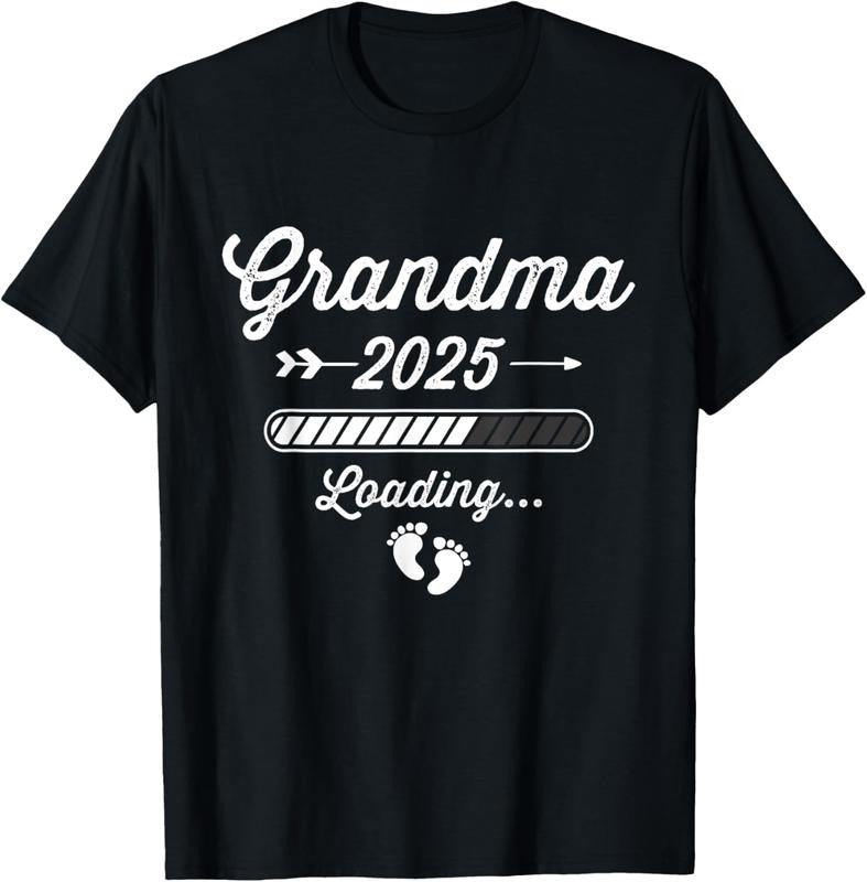 100% Cotton Grandma 2025 loading for new announcement T-Shirt