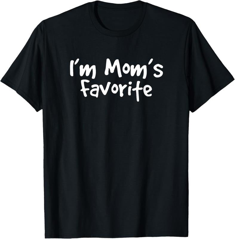 100% Cotton I'm mom's favorite funny handwriting saying gift T-Shirt