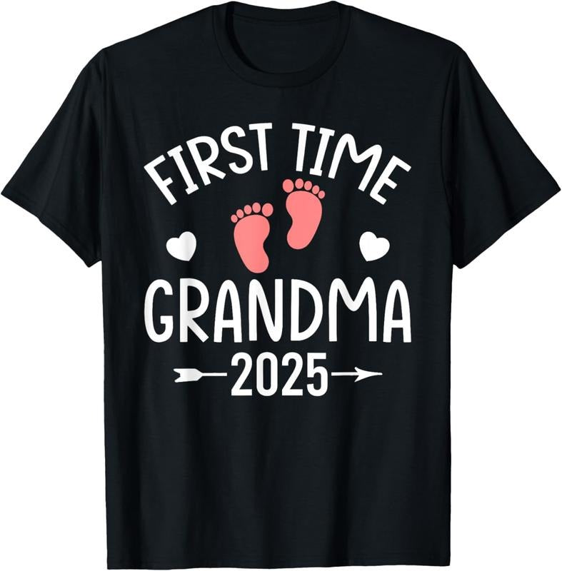 100% Cotton Promoted to Grandma 2025 Grandma Est 2025 T-Shirt
