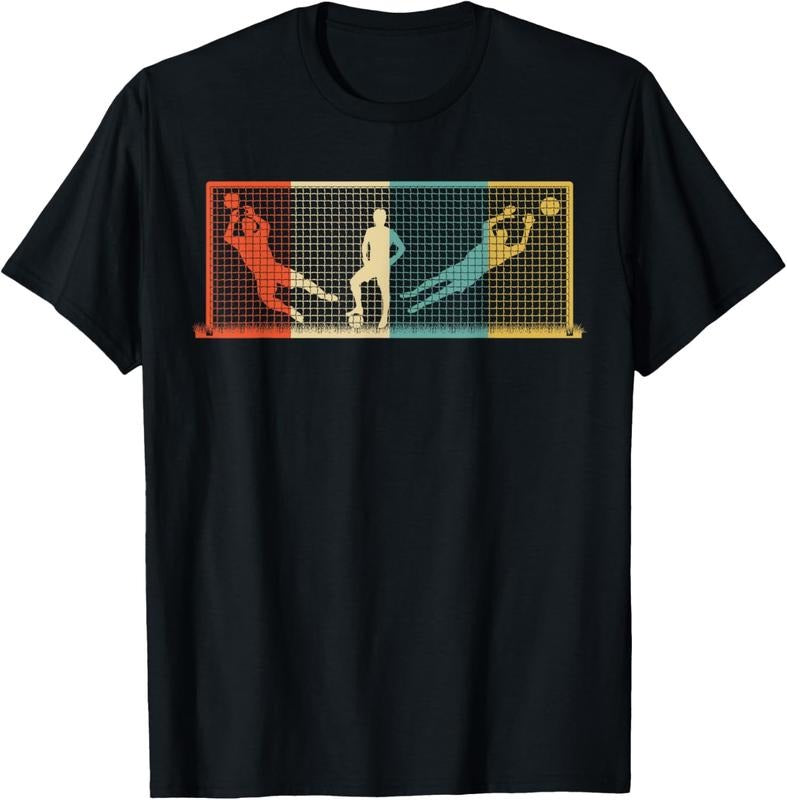 100% Cotton Vintage Goal Keeper T-Shirt Soccer Goalie Gift T-Shirt