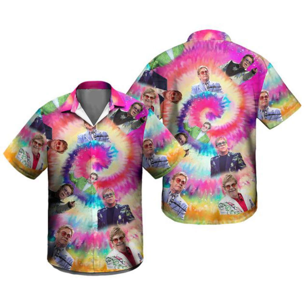 Elton John On Stage Hawaiian Shirt: Vibrant Style for Music Lovers - Aopprinter