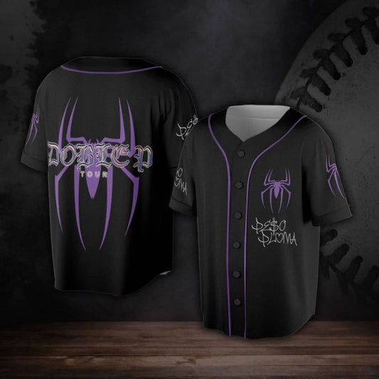 Premium Baseball Jerseys & Shirts: Peso Pluma Tour Genesis & Doble P - Perfect Christmas Gift! - Aopprinter