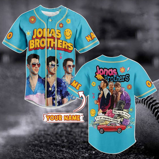 Jonas Brothers 5 Album Baseball Jersey: Tour 2023 Merch & Pop Rock Band Shirt - Aopprinter