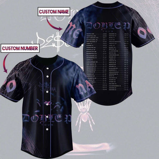 Custom Peso Pluma Tour Baseball Jersey Genesis Tour Shirt Double P Merch - Aopprinter