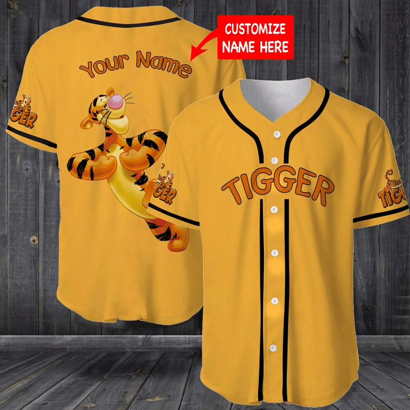 Custom Name Winnie the Pooh Tiger Gift for lover Baseball Jersey - Bafud T-Shirts, Hoodie, Sweatshirt | WearSparks.com