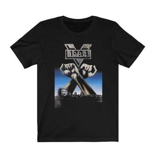 1984 T-Shirt Retro 80's Movie Tee Nineteen Eighty-Four George Orwell - Black