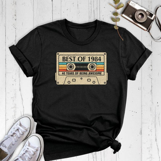 1984 Vintage Shirt, 40th Birthday Gift for Woman, 40th Birthday Gift for Him, 40th Birthday Shirt, 1984 Birthday Cassette Tee, Best of 1984 mamashirtrant t shirt woman x gen