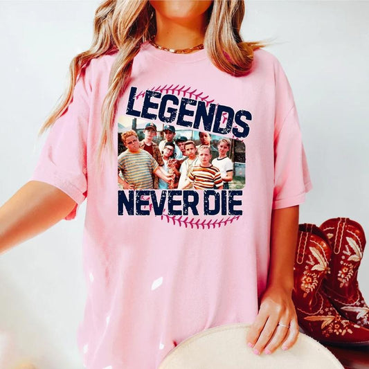 1990s Sandlot Legends Never Die Tshirt, Baseball Season Shirts, Shirts For Game Day, Legends Never Die, Killin' Me Smalls, Baseball Mom Shirt, Unisex T-Shirt, Gifts For Her, Short Sleeve Tee Shirt