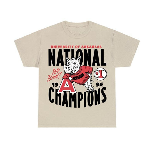 1994 National Champions Tee, University of Arkansas Tee, Sport Shirt, Graphic Shirt for Women, for Men