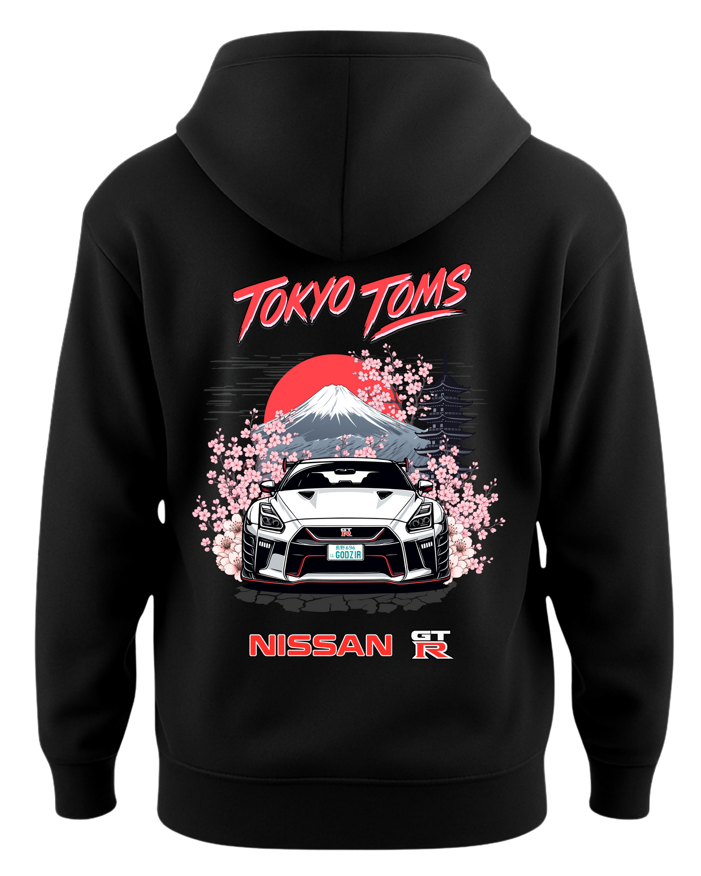 Nissan GT-R R35 Front End “Mount Fuji” Hoodie T-Shirts, Sweatshirt | WearSparks.com (Image 3)