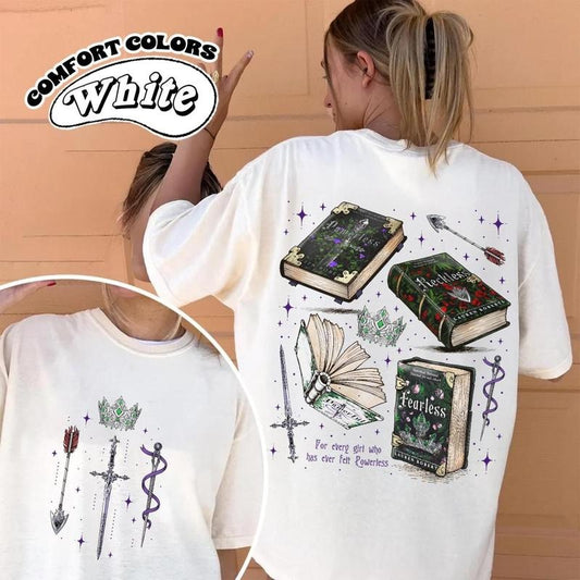 2 Sided, Powerless Bookish Comfort Colors T-Shirt For Fan, Fearless Fan Shirt, Gift For Bookworms Shirt, Kai Azer I Love You