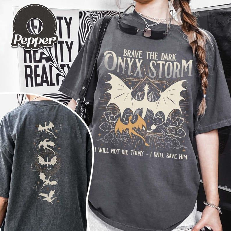 2 Slide Design, Onyx Storm T-Shirt, Fourth Wing Series Shirt, Violet Sorrengail Shirt, Fourth Wing Shirt, Basgiath War College, I Will Save Him