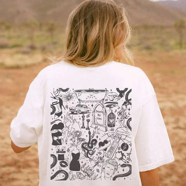 2 Slide Design, Rep Shirt, Eras Tee, Fan-Made Design, Eras Outfit, Snake Design, Black Design, Front and Back Design Shirt, In My Era Shirt, Concert Tee T-shirt Cotton Crewneck Shortsleeve Basic