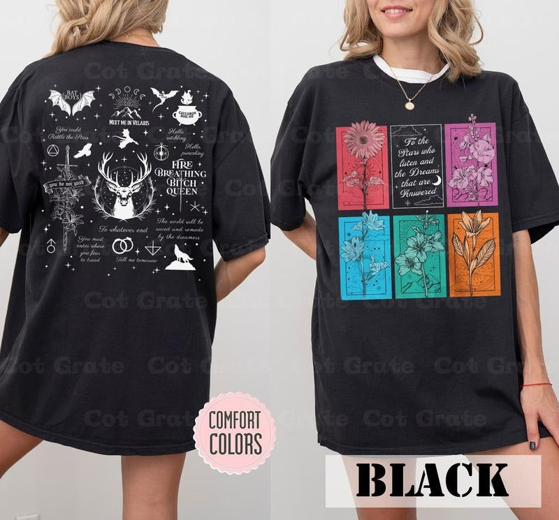 2 slide design, ACOTAR Quote T-Shirt - Exclusive Velaris SJM Merch, Sarah J Maas Night Court tshirt, Bat Boys Fan Club Tee, Perfect Book Lover Gift
