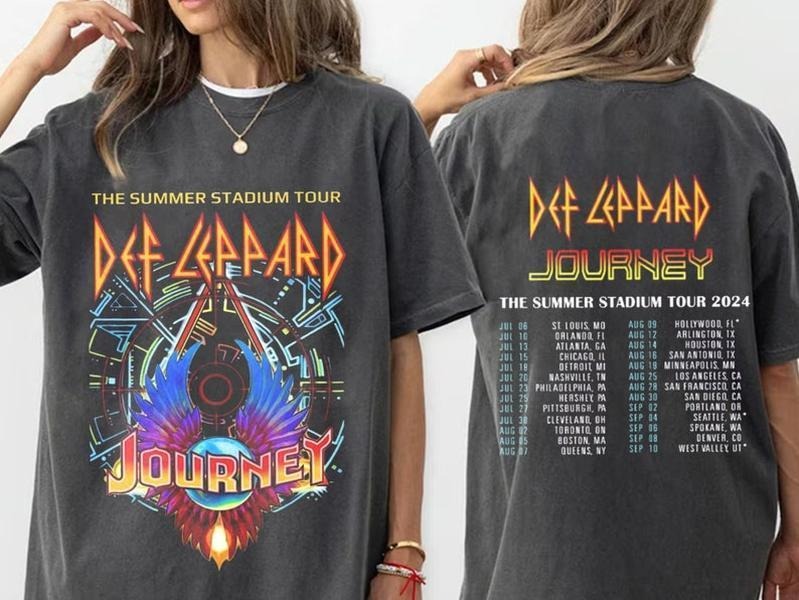 2024 Def Leppard And Journey Summer Stadium Tour Shirt, Def Leppard Fan Shirt