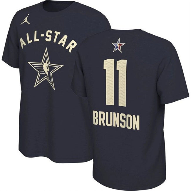 2024 All-Star #11 Jalen Brunson Navy T-Shirt Style 2