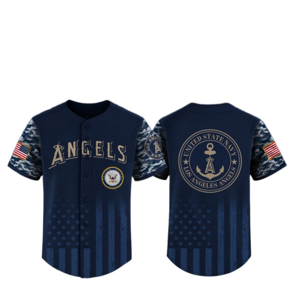 2025 LA Angels US Navy Appreciation Night Jersey - Grishko.com