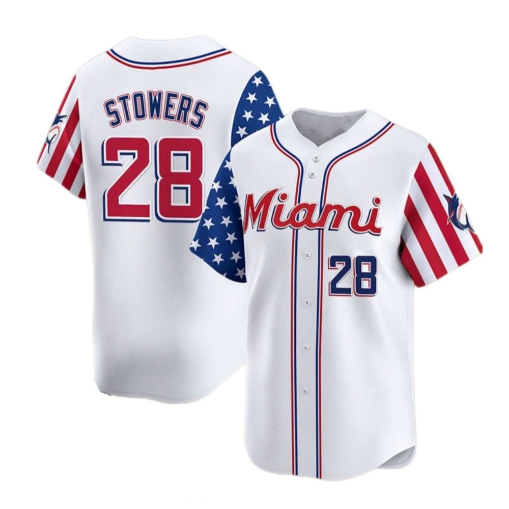 2025 Miami Stowers Fouth Of July Jersey - Grishko.com T-Shirts, Hoodie, Sweatshirt | WearSparks.com (Image 2)
