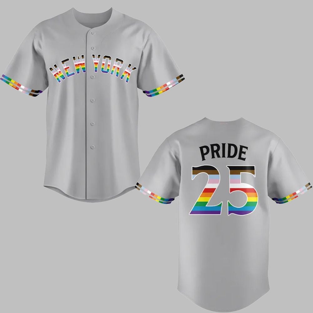 2025 NY Yankees Happy Pride Month Jersey - Grishko.com