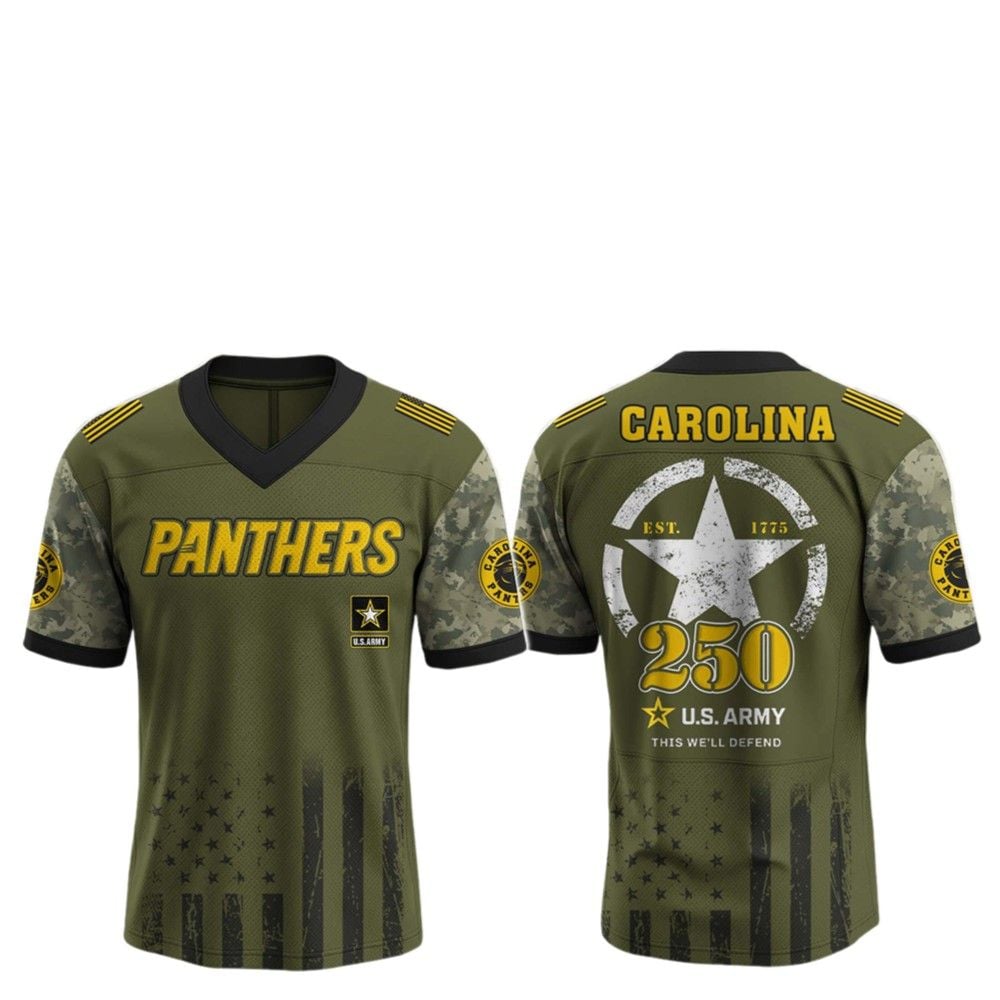 2025 Panthers 250th Anniversary US Army Jersey - Grishko.com
