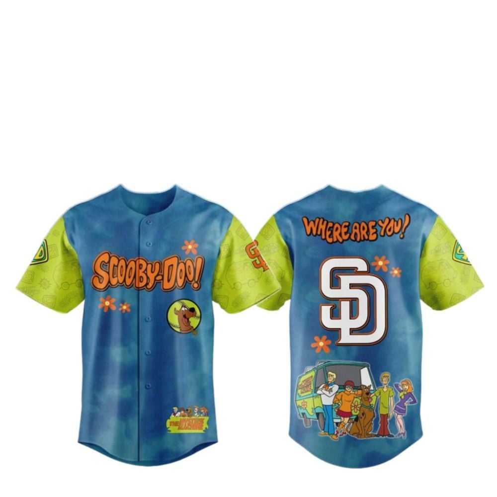 2025 SD Padres Scooby-Doo Baseball Jersey - Grishko.com