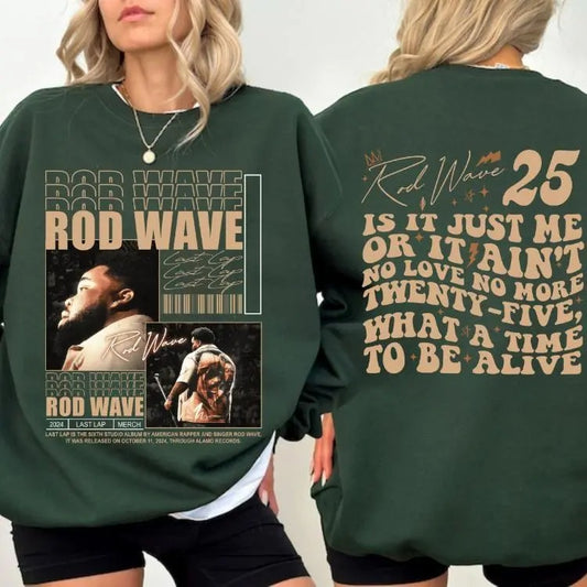 25 Song Rd Wave Shirt, Album Last Lap Tour Rod Wave T-Shirt, Sweatshirt, Hoodie Pullover Womenswear Cotton Graphic Tee
