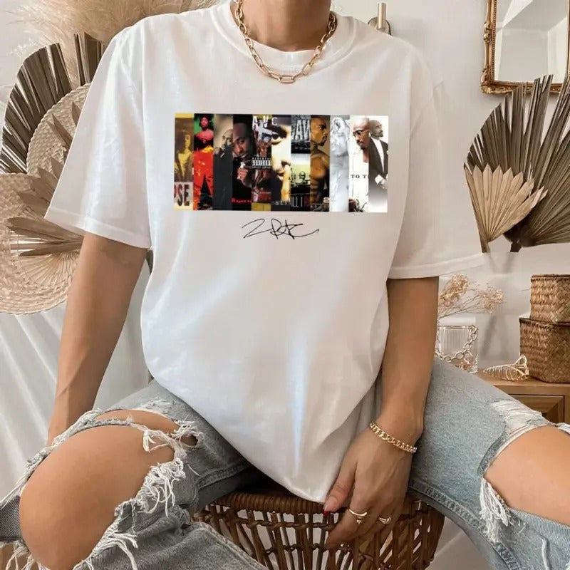 2pac Albums Shirt, Shakur Shirt, 2pac Rap Legends Tee, Hip Hop 90s Legends Sweatshirt, Unisex Sweater Pullover Tee