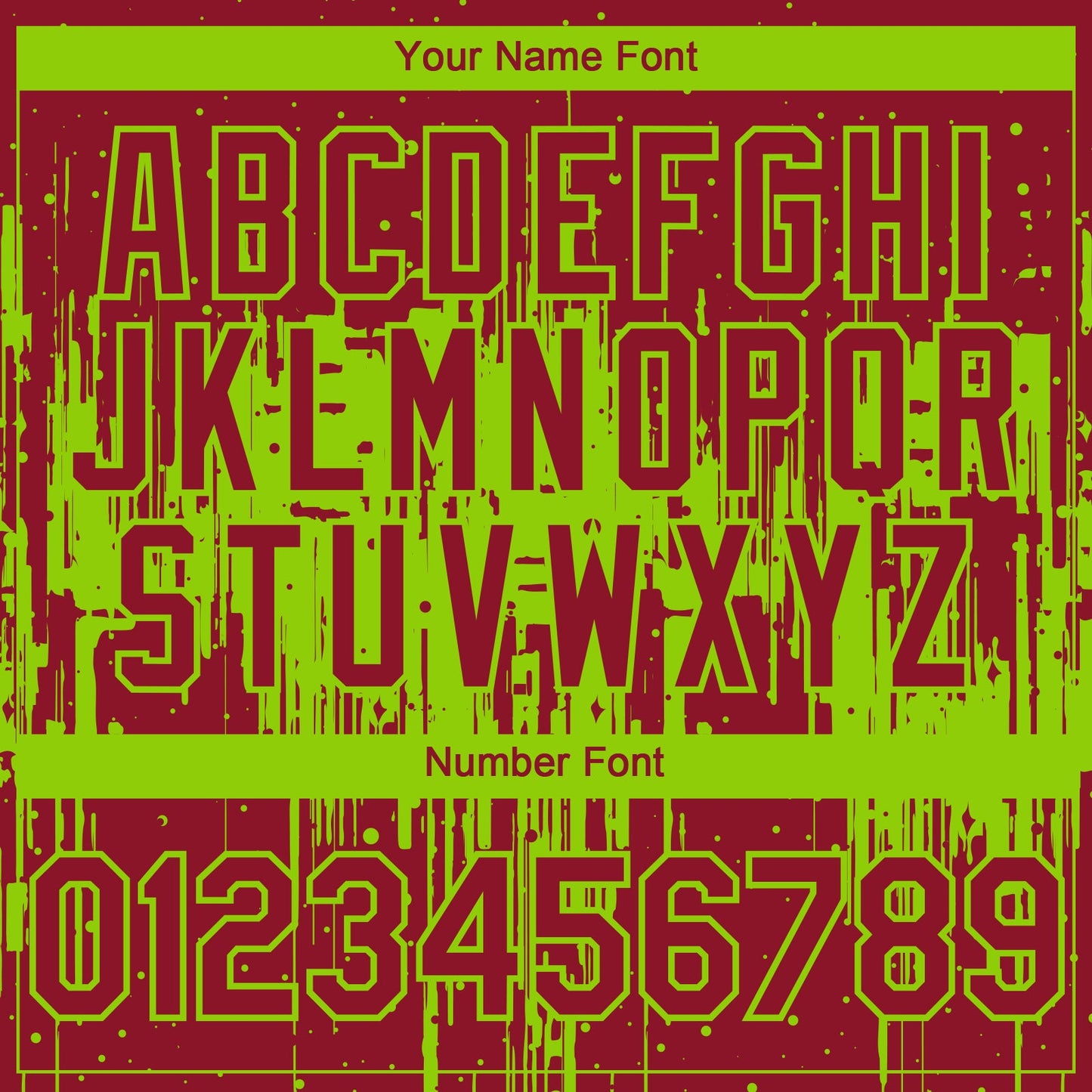 Custom Crimson Neon Green Dripping Splatter Paint Authentic Baseball Jersey
