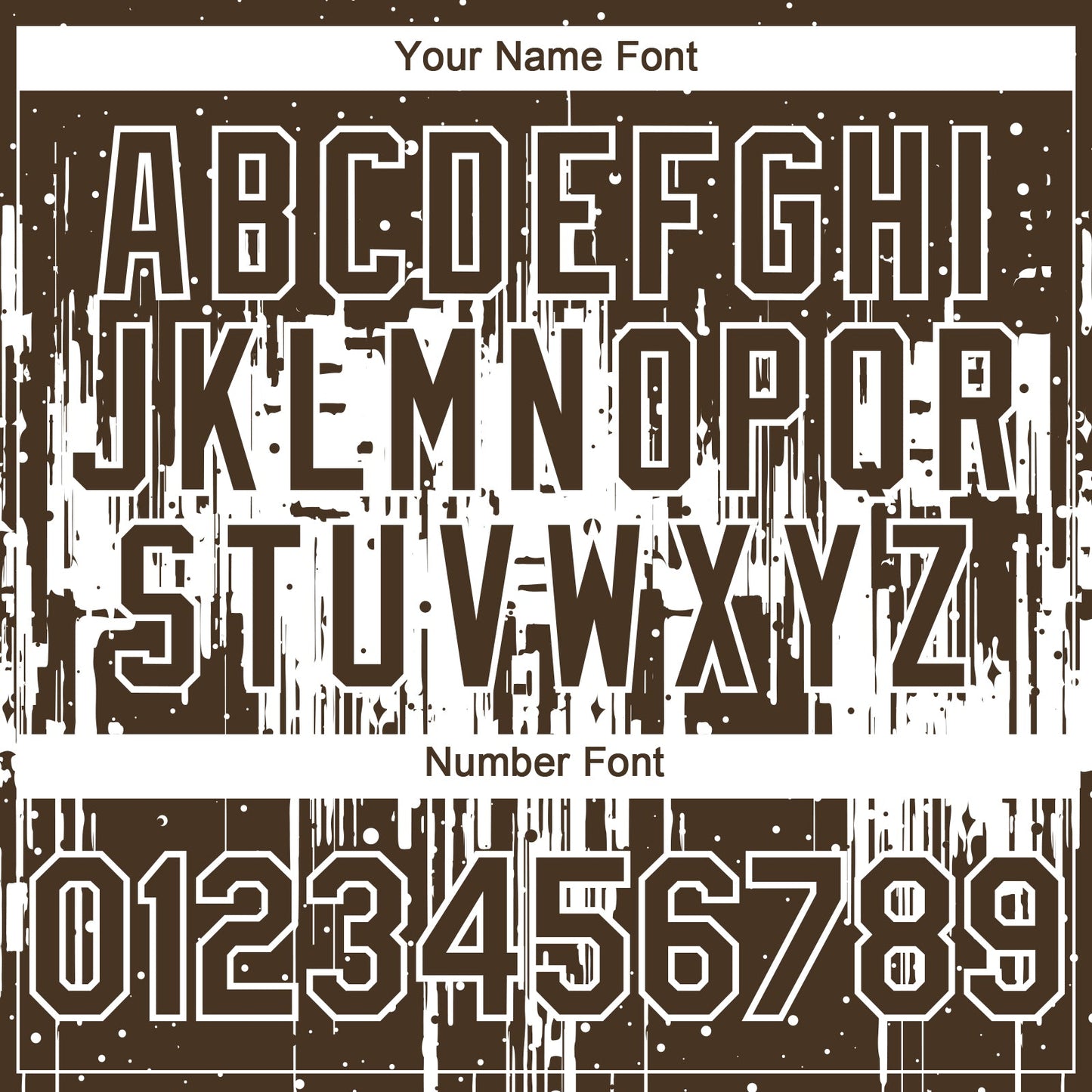 Custom Brown White Dripping Splatter Paint Authentic Baseball Jersey