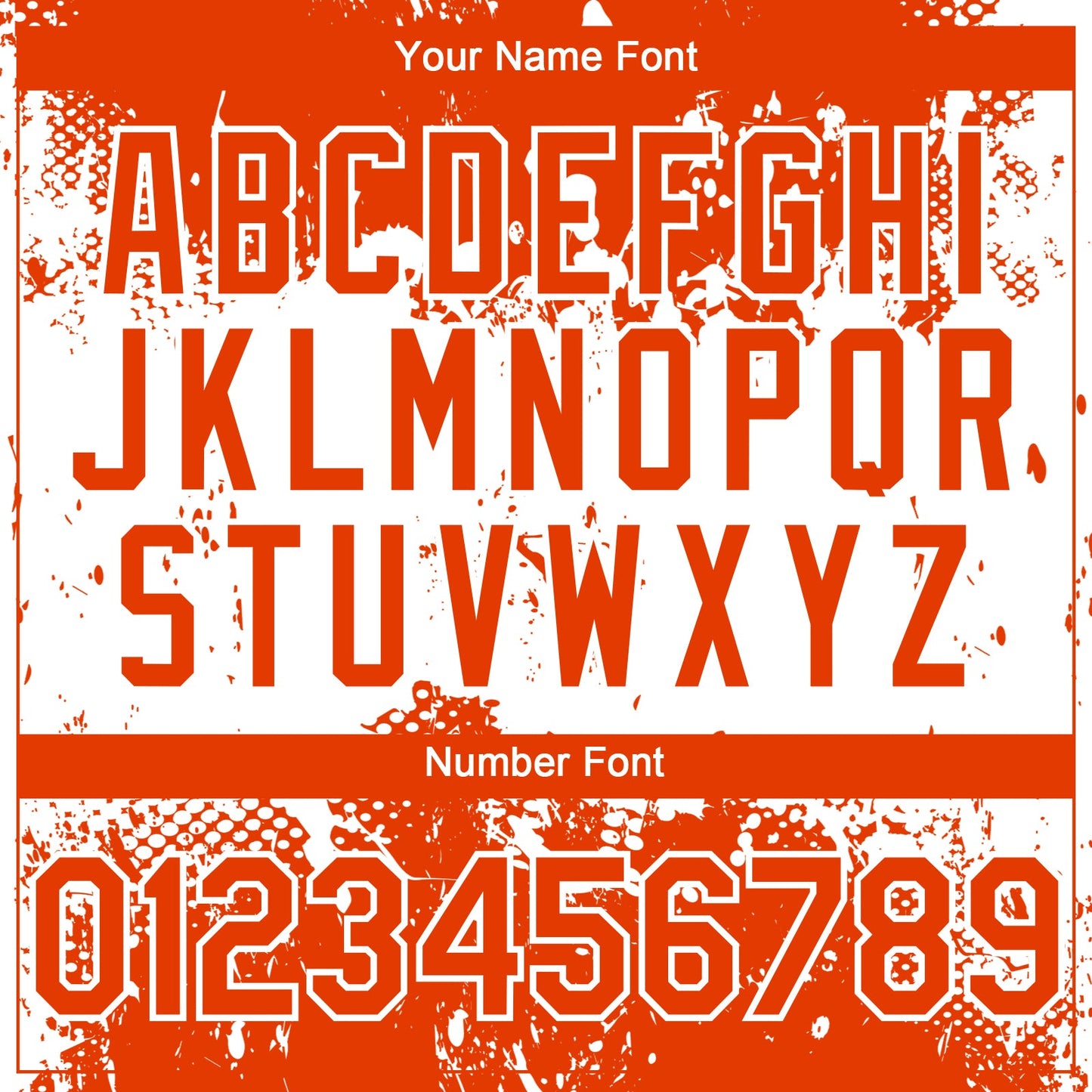 Custom Orange White Abstract Splatter Grunge Paint Authentic Baseball Jersey