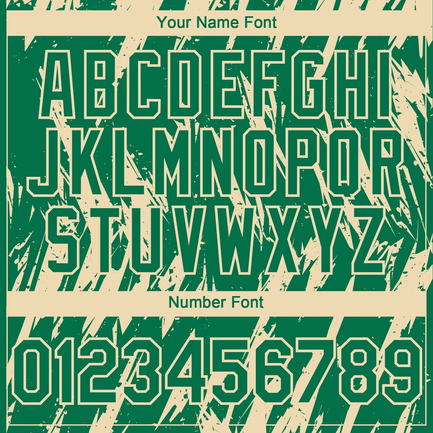 Custom Kelly Green Cream Splatter Torn Sharp Brush Stroke Authentic Baseball Jersey