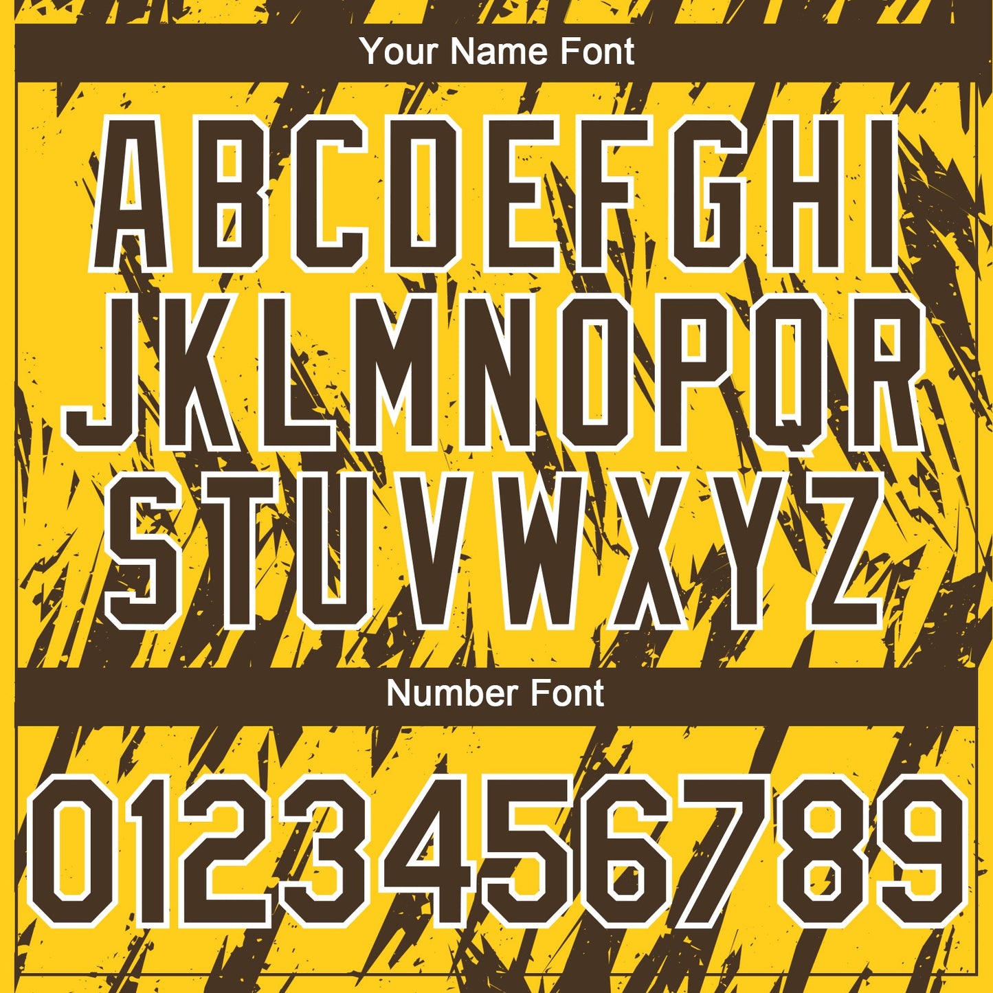 Custom Yellow Brown-White Splatter Torn Sharp Brush Stroke Authentic Baseball Jersey
