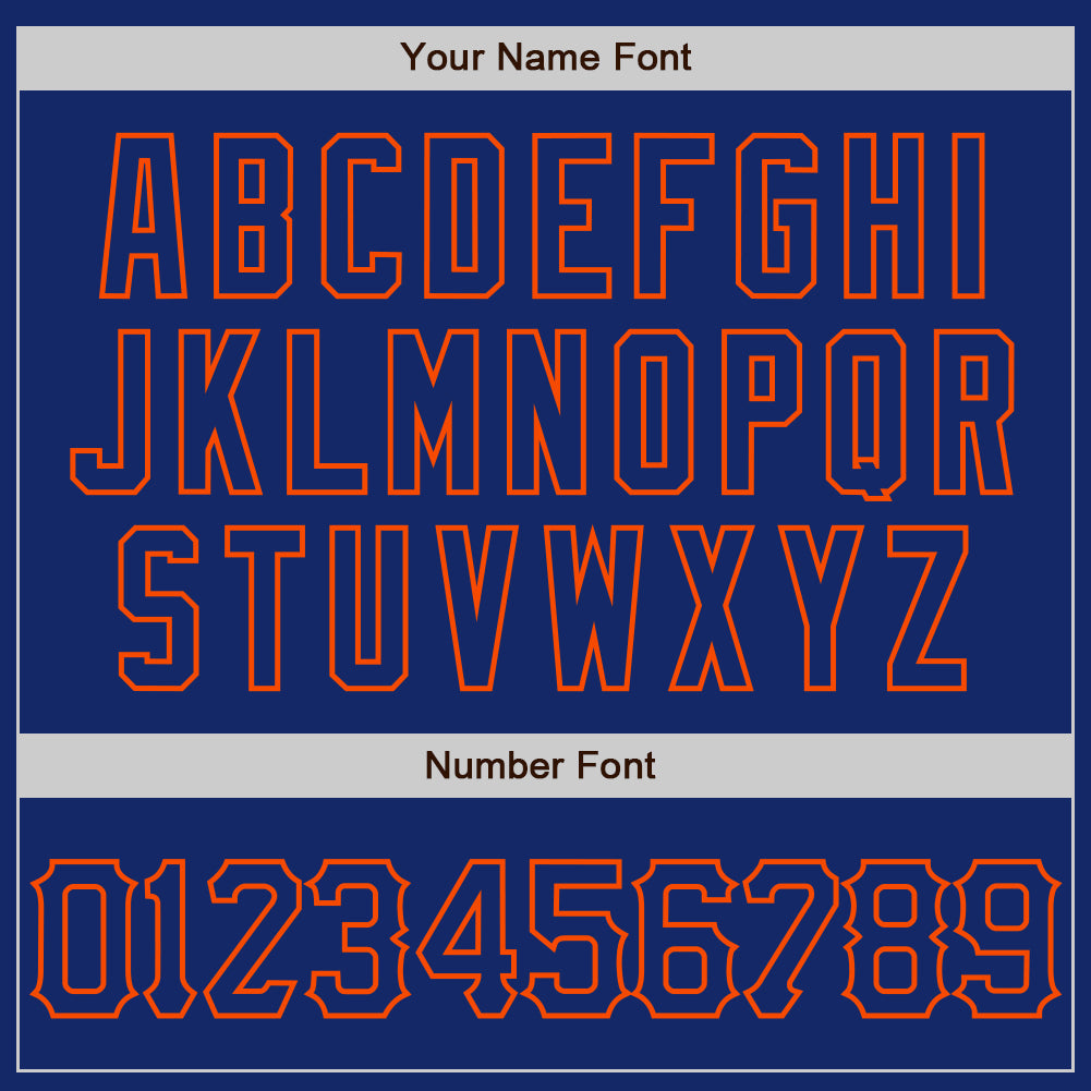 Custom Royal Orange 3D Pattern Design Abstract Splatter Grunge Art Authentic Baseball Jersey