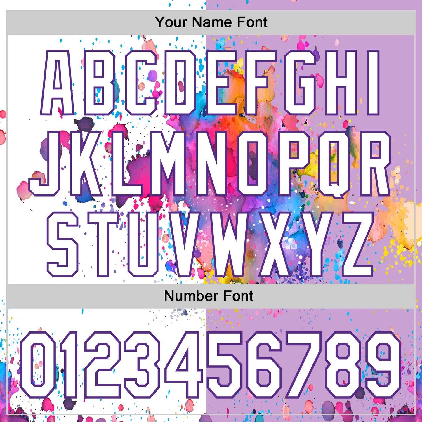 Custom Light Purple White-Purple 3D Pattern Design Graffiti Splash Authentic Baseball Jersey
