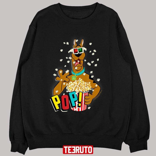 3d Popcorn Pop Scooby Doo Unisex Sweatshirt Sweatshirt, Hoodie, Comfort Colors