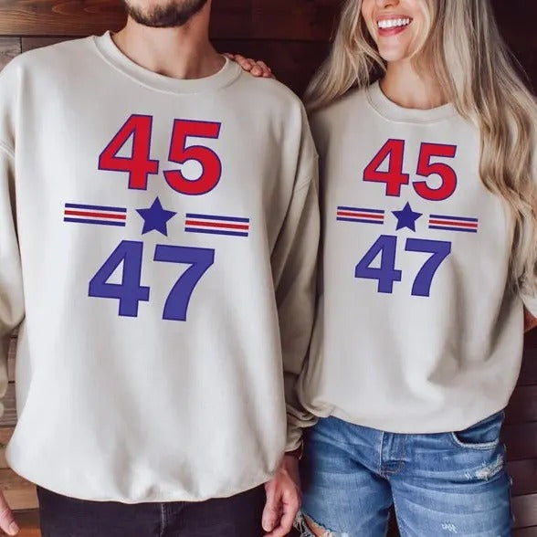 45 47 Trump Shirt, Trum Winner Shirt, 47th President Trumm, 2025 Inauguration Day Tee, Republican Gifts Maga, Make America Great Again Classic Menswear