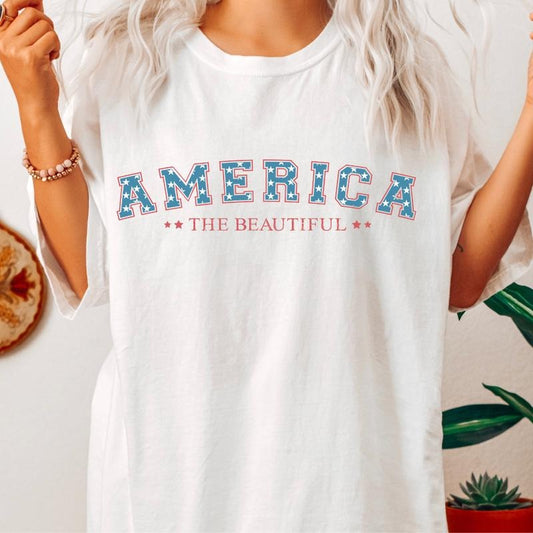 4TH OF JULY SHIRT, AMERICA THE BEAUTIFUL #1 SHIRT, JULY 4TH SHIRT UNISEX COTTON SHIRT, OVERSIZED HOLIDAY SUMMER SHIRT Comfort Fabric