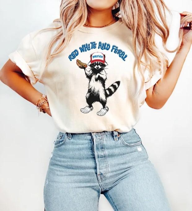 4th of July Shirt, Red White and Feral Shirt, Independence Day Shirt