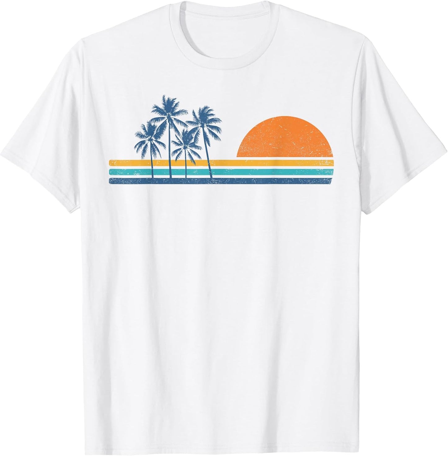Retro Sunset Vintage Tropical Beach Graphic