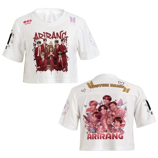 Custom Name BTS Jersey, Kpop Crop Top Jersey Outfit