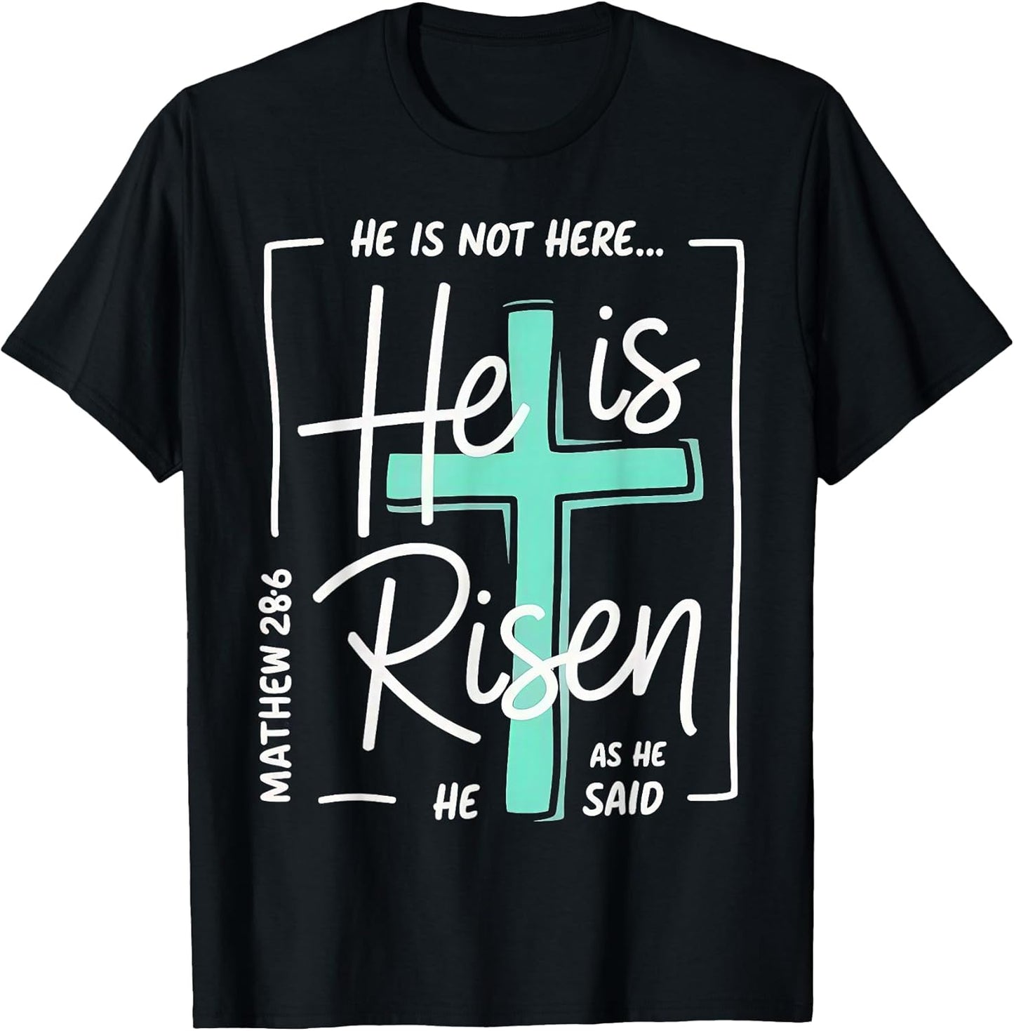 He is Risen Shirt Easter Christian Cross T-Shirt