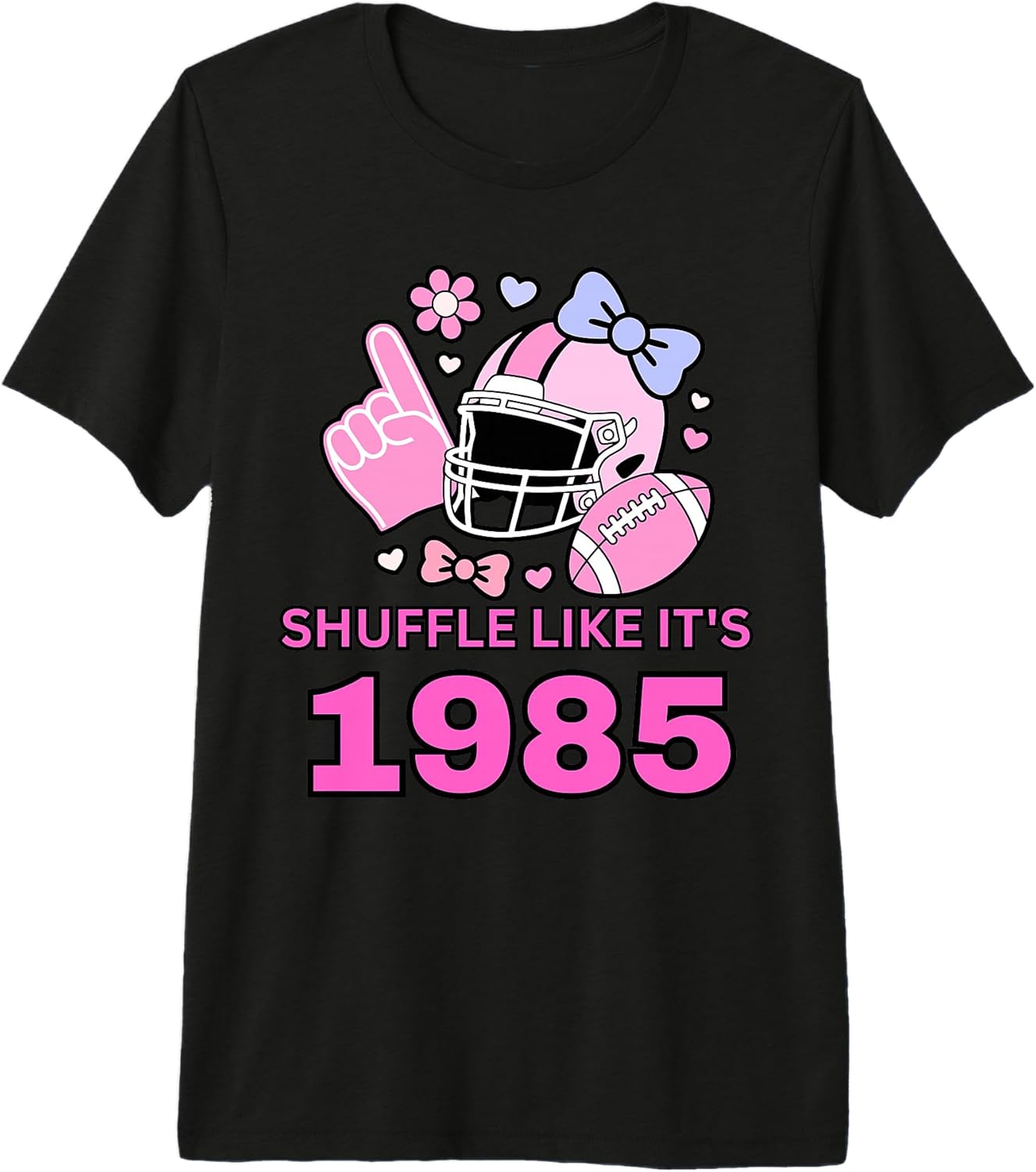 Shuffle Like It’s 1985 Pink Girl Football Helmet
