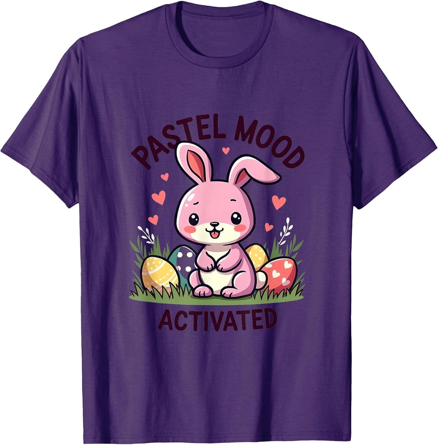 Pastel Mood Activated Easter Bunny Women Design T-Shirt